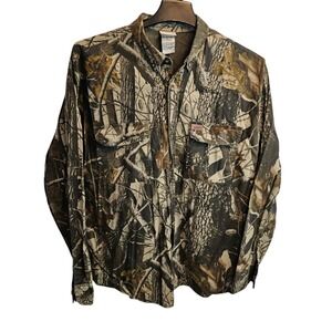Vintage Woolrich Men's XL Long Realtree Hardwoods Camo Long Sleeve‎ Vented
